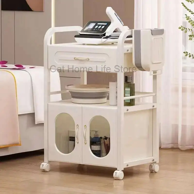 

Trolley Cart Professional Household Auxiliary Car Of Beauty Salon Furniture Roulette Storage Cosmetic Helper Wheels Barber Tool