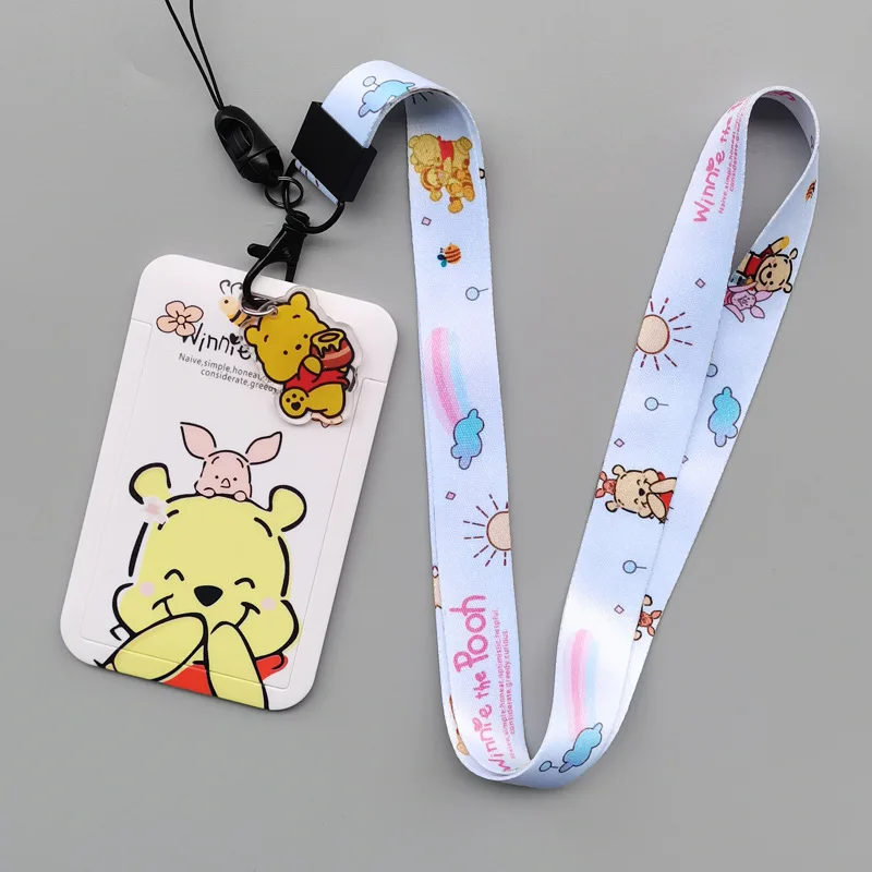 Disney Winnie De Poeh Cartoon Anime Harde Bus Push-on Kaartenset Warmteoverdracht Afdrukken Student Campus Touw Werkkaart Maaltijdkaarten