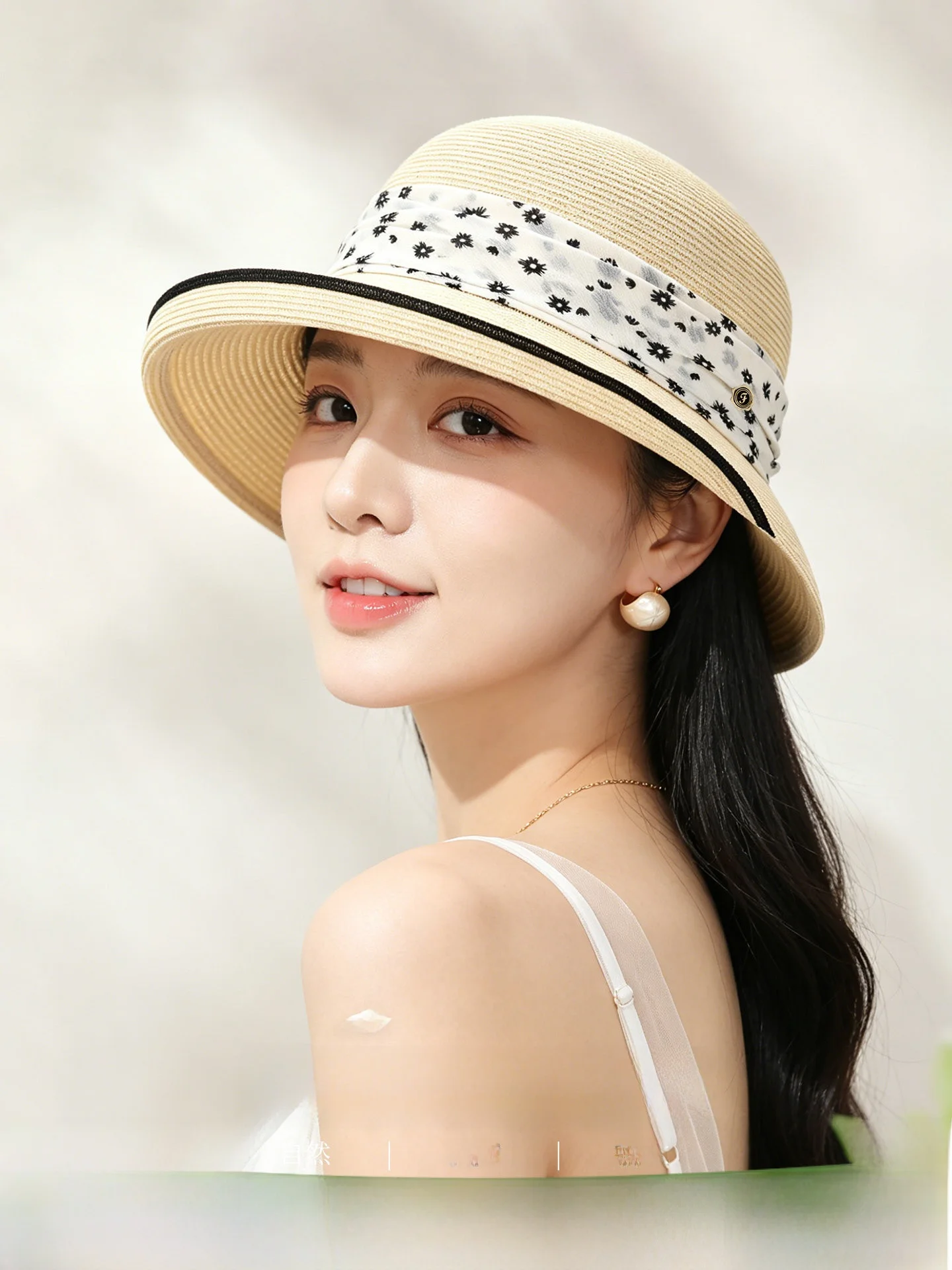 fancet-women's-straw-hat-summer-foldable-sunscreen-hat-beach-holiday-uv-protection-sun-hat-withrolled-edges-breathable-lightw