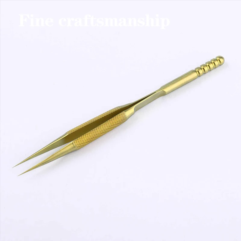 携帯電話修理指紋フライングワイヤーピンセットチタン合金 0.15 ミリメートル細い尖ったピンセット拡張および硬化