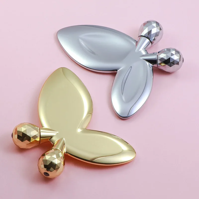 3D Face Roller เครื่องนวด Skin Care โลหะ Face Lifting Rod Scratch Roller ประเภท V-รูป Face Slimming Instrument Guasha เครื่องมือ