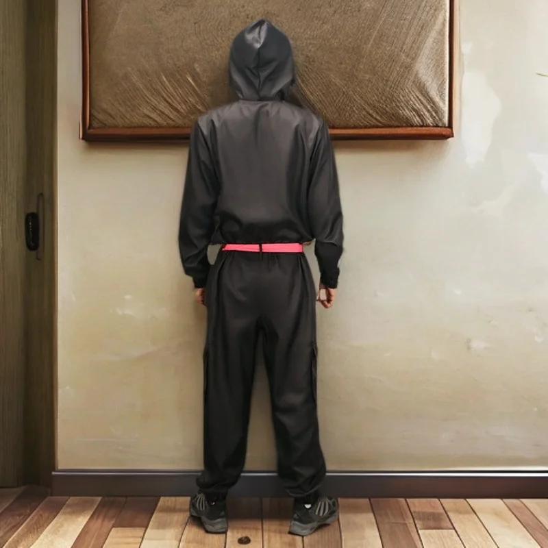 2025년 신상 할로윈 블랙 슈트 무대 의상 코스프레 의상 무코트 코스튬 폴리에스터 섬유