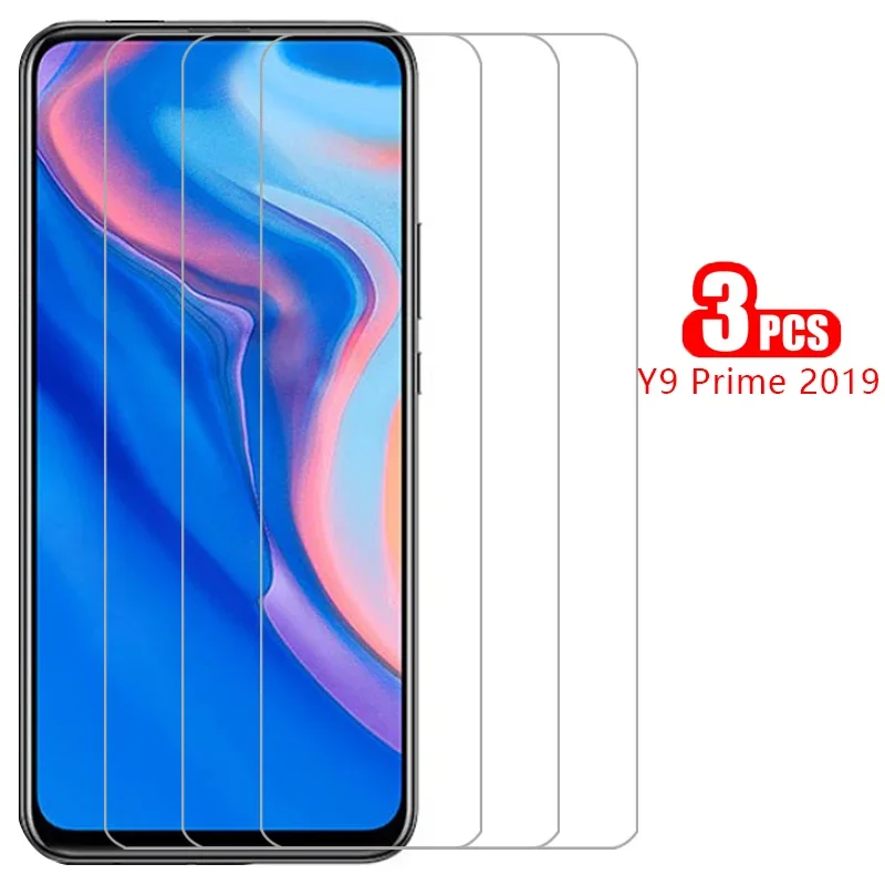 protective tempered glass for huawei y9 prime 2019 screen protector on y9prime y 9 9y safety film huawey huawe huwei hawei huawi