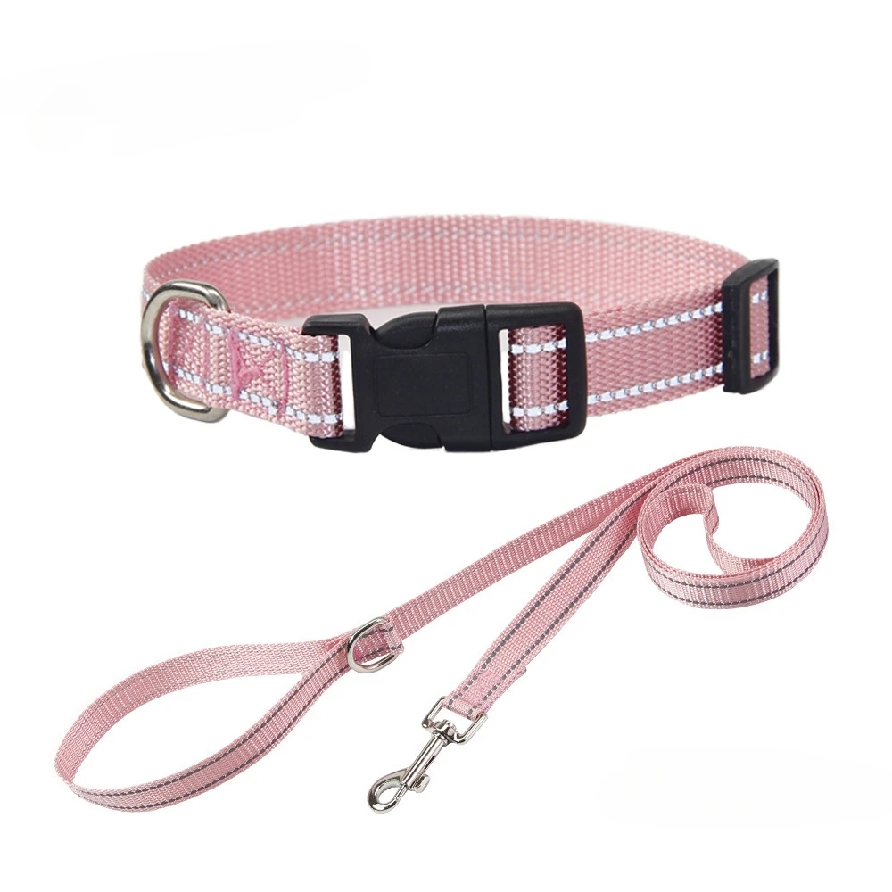 Set aus Nylon-Hundehalsband und Leine, Haustierhalsbänder, Leine für kleine, mittelgroße und große Hunde, Hundezubehör für kleine Hunde – Detail 10