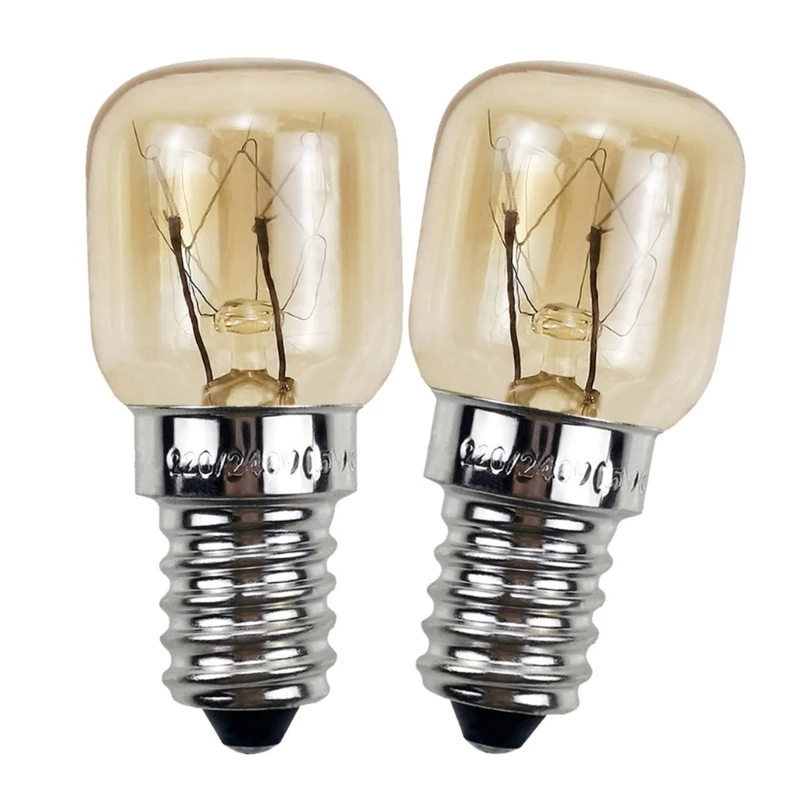2 個 220V E14 300 度高温耐性電子レンジ電球調理器ランプ照明電球 15/25 ワットドロップシッピング