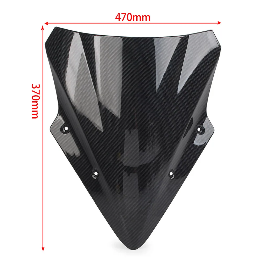 New Black Carbon Fiber ABS Motorcycle Windshield Wind Screen Shield For Kawasaki Ninja 650 EX650 ER6F 2017 2018 2019