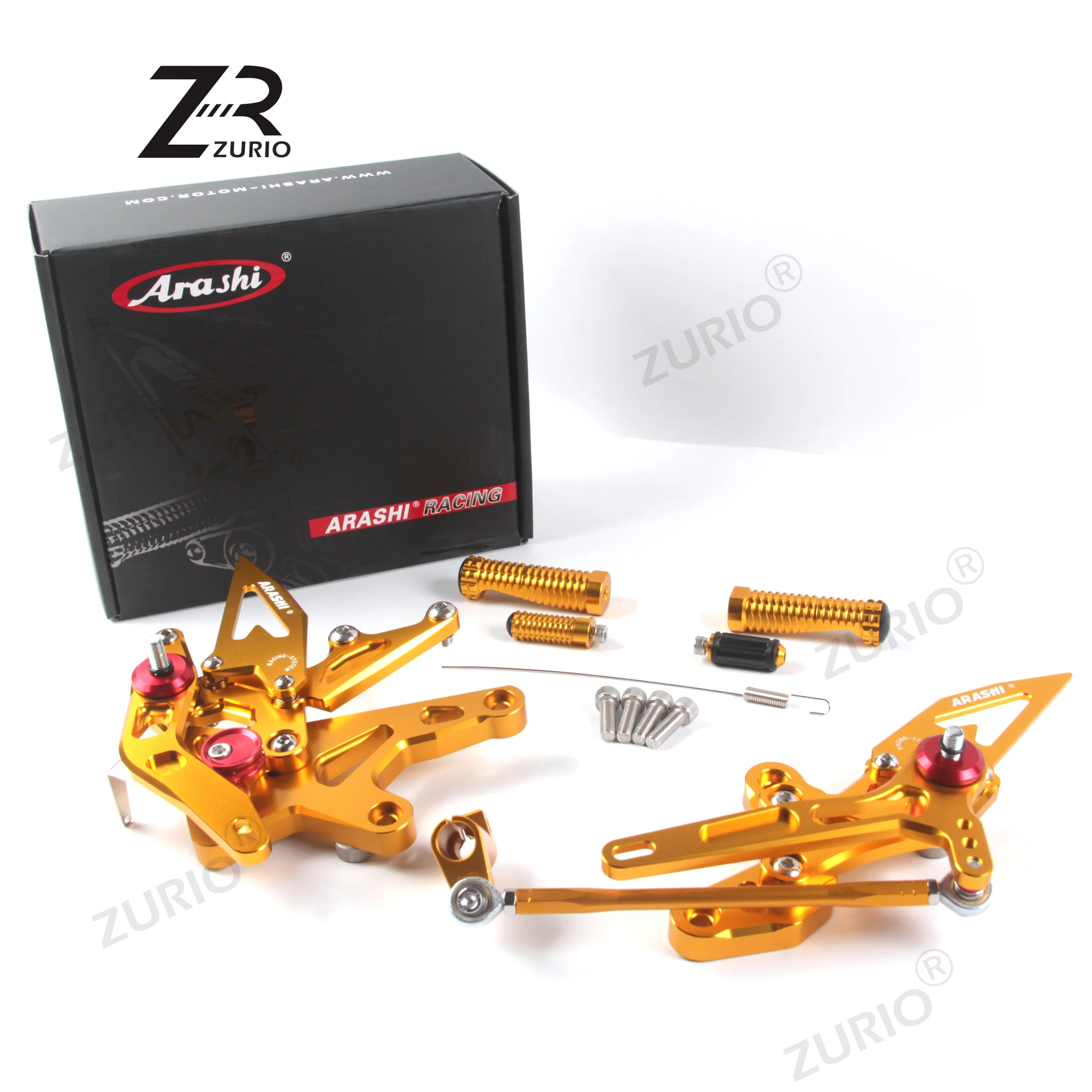ZURIO For KAWASAKI Ninja 400 / Z400/ EX400 / ABS/ KRT Edition 2018- 2023 CNC Adjustable Rearset Footrest