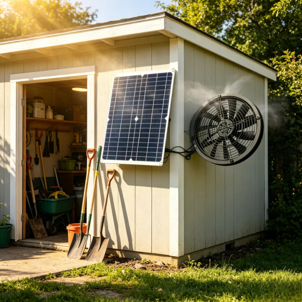 

15W 25W Solar Exhaust Fan Kit for Greenhouse Chicken Coop Dog House RV Shed Outdoor Weatherproof Air Cooling Fan Durable