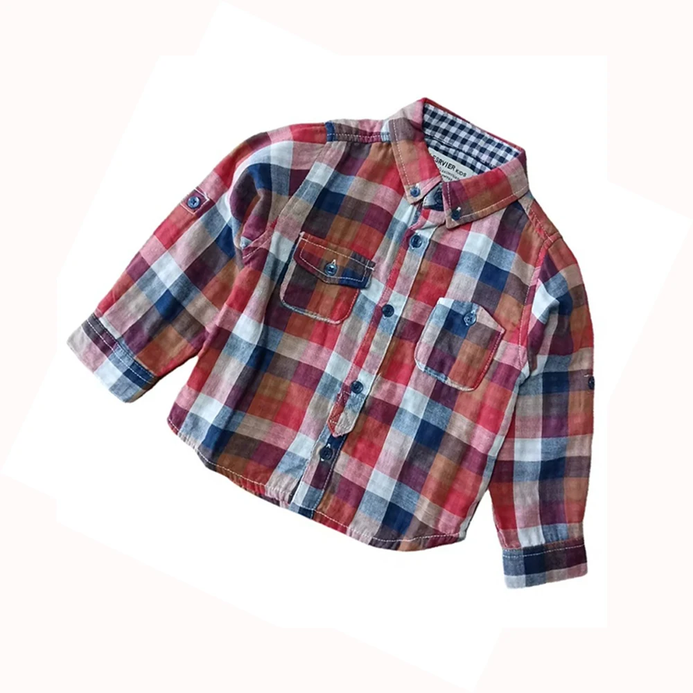 Camisa a cuadros para niños, ropa para niños de 2 a 10 años, primavera y otoño, nueva