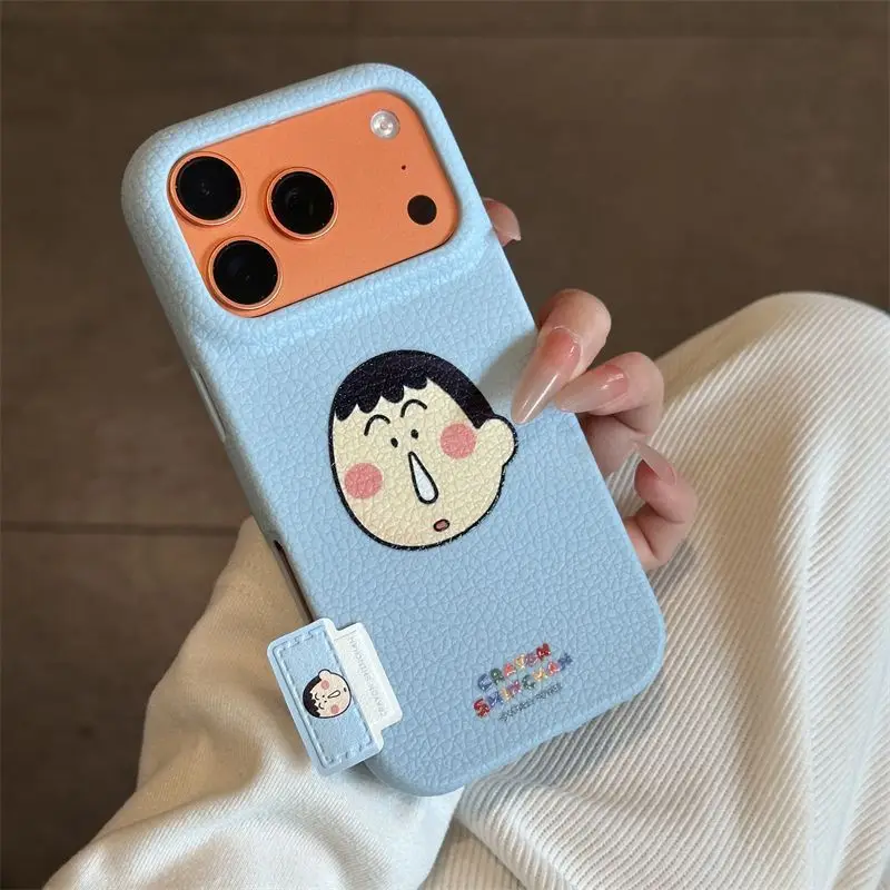 Kawaii تلوين شين تشان جراب هاتف آيفون 17 16 13 14 15 12 11 برو ماكس XR X XS زائد الكرتون Portector الغطاء الخلفي #5