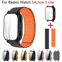 Case+silicone Magnetic Strap For Redmi Watch 5 Active Band TPU Soft Case Screen Protector For Redmi Watch 5 Lite Metal Watchband