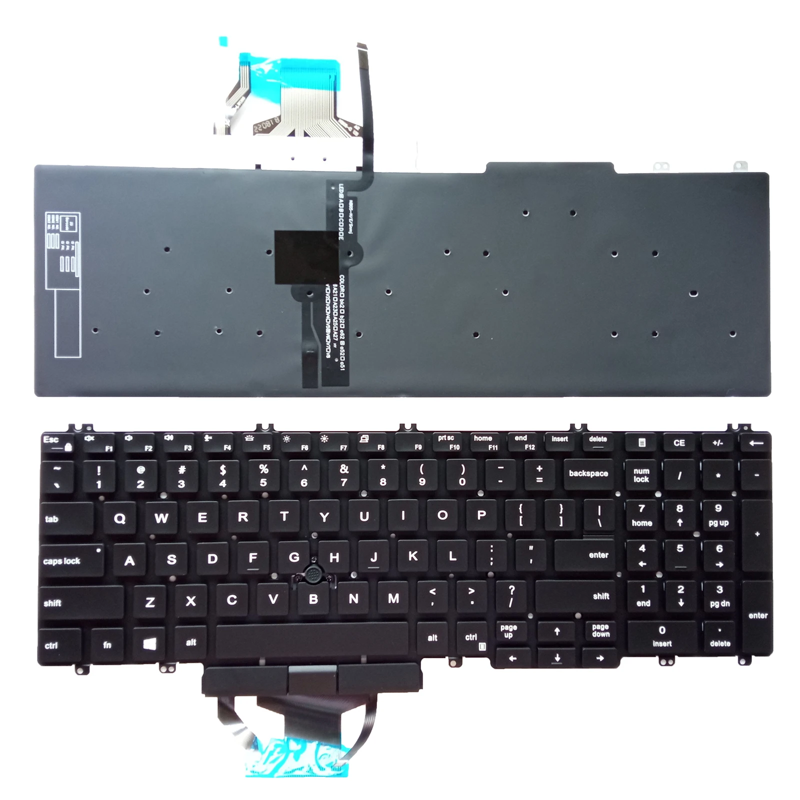 

New for Dell Latitude 5500 5501 5510 5511 Keyboard Backlit US w/ Pointer