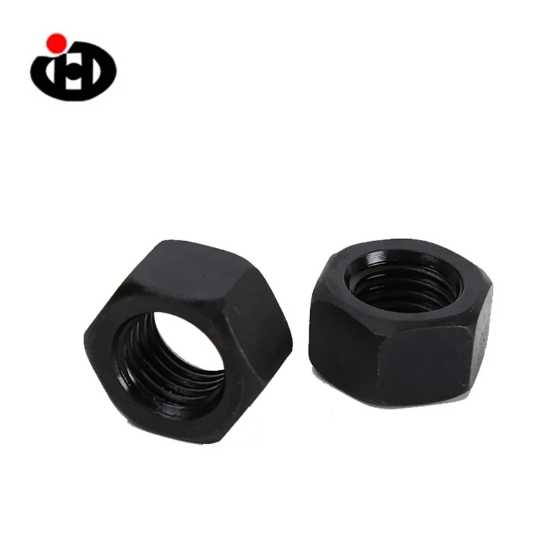 1-100Pcs Professinal Manufacturer Hex Nut  Black Carbon Grade 8.8 DIN934 Hex Nut M2-M27