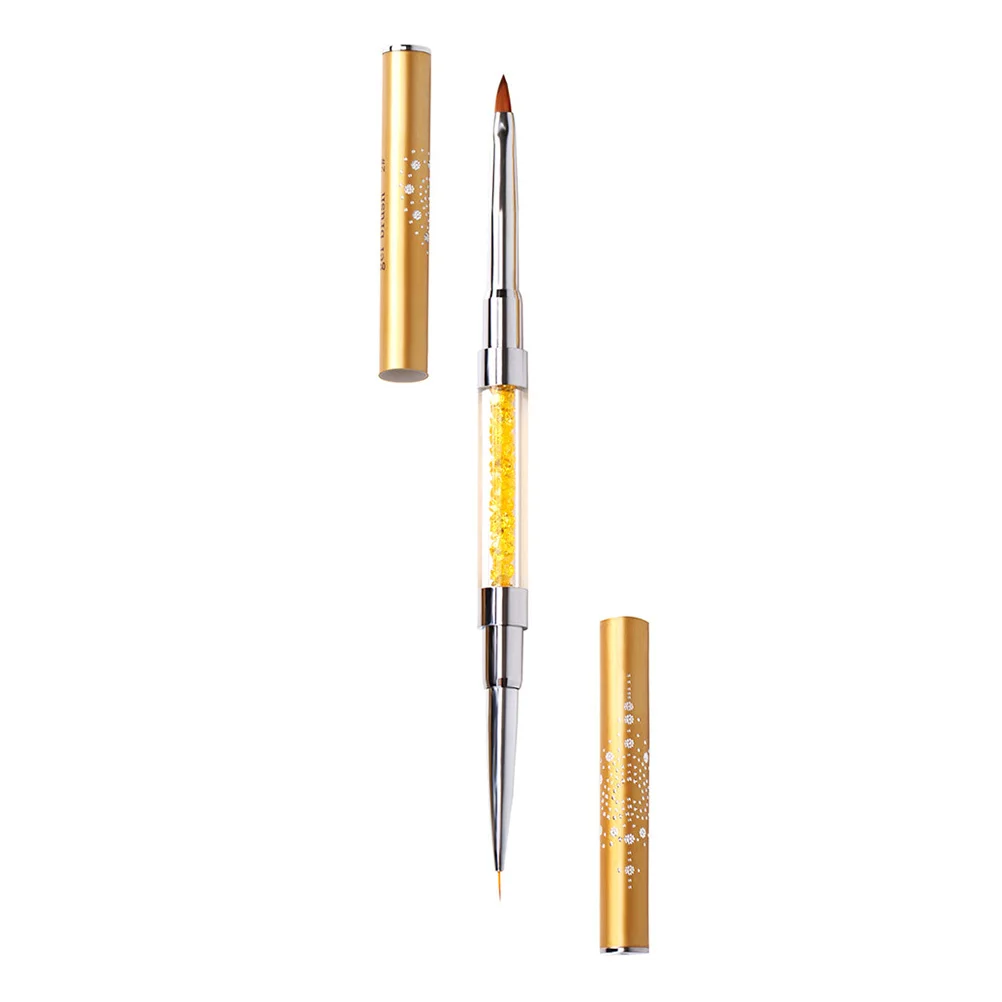 

3pcs Nail Art Brush Set Double-Headed Crystal Pen Lightweight Long Handle Manicure Tool For Home Professional Use