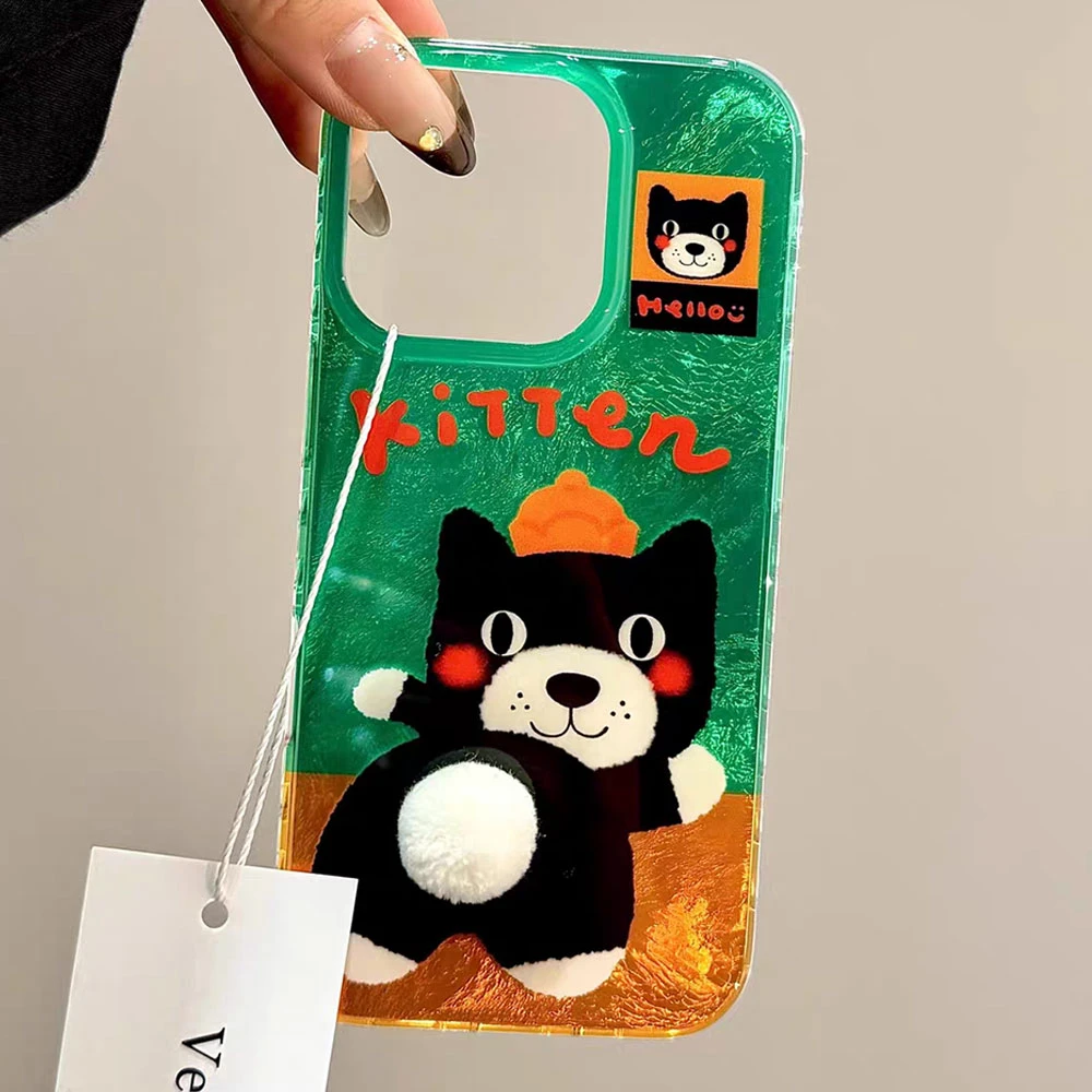 

Cute Cartoon Dog Vortex Pattern Phone Case For iPhone 17 16 15 14 13 12 Pro Max 7 8 Plus 11 16e X XS XR SE Shockproof TPU Cover
