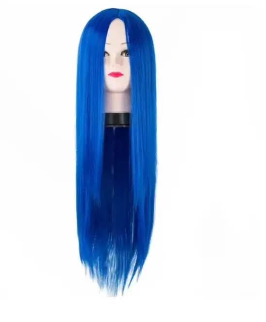 Red Wigs   Middle Part Line Synthetic Long Straight Hair Heat Resistant Fiber Female Costume Cos-play Carnival Hairpieces