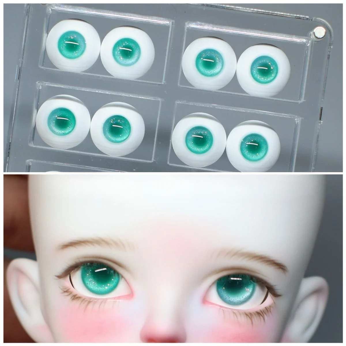 12/14/16/18mm Doll's Eyes Imitation Glass Eye for 1/3 1/4 1/6 Bjd Doll Resin Plaster Eyeball Girl Toy Dress Up Doll Accessories