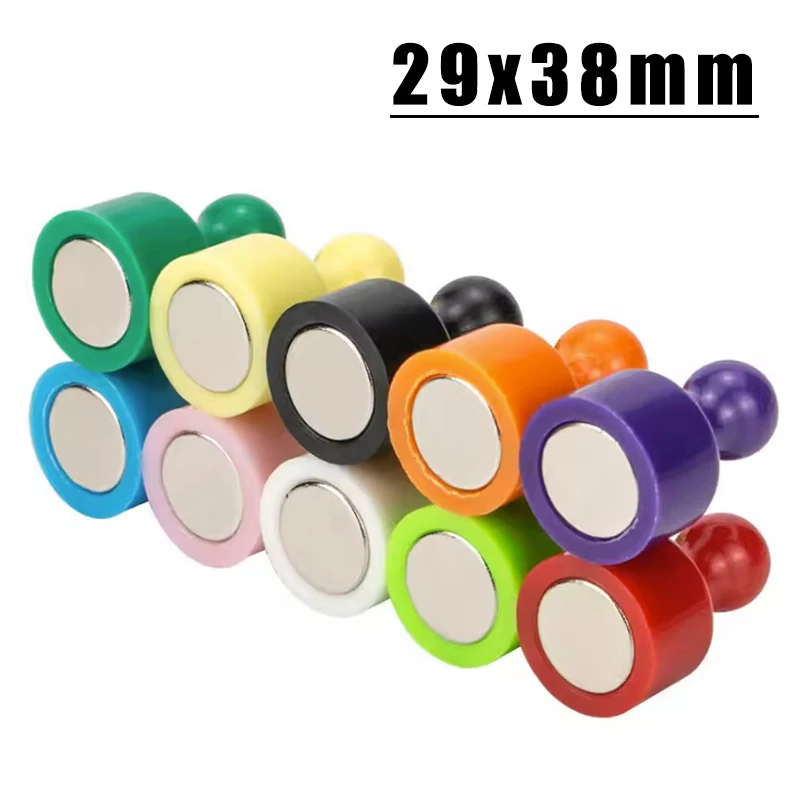 5/10/15/20/25 Pcs Super Strong Neodymium Magnetic Pushpins Sucker Thumbtack N52 Fridge Magnets Push Pin Refrigerator Whiteboard