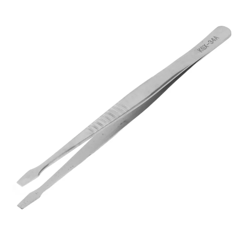Accurate Tweezers Flat Matte Sandblasted Motherboard Fingerprint Jump Line Repair Microscope