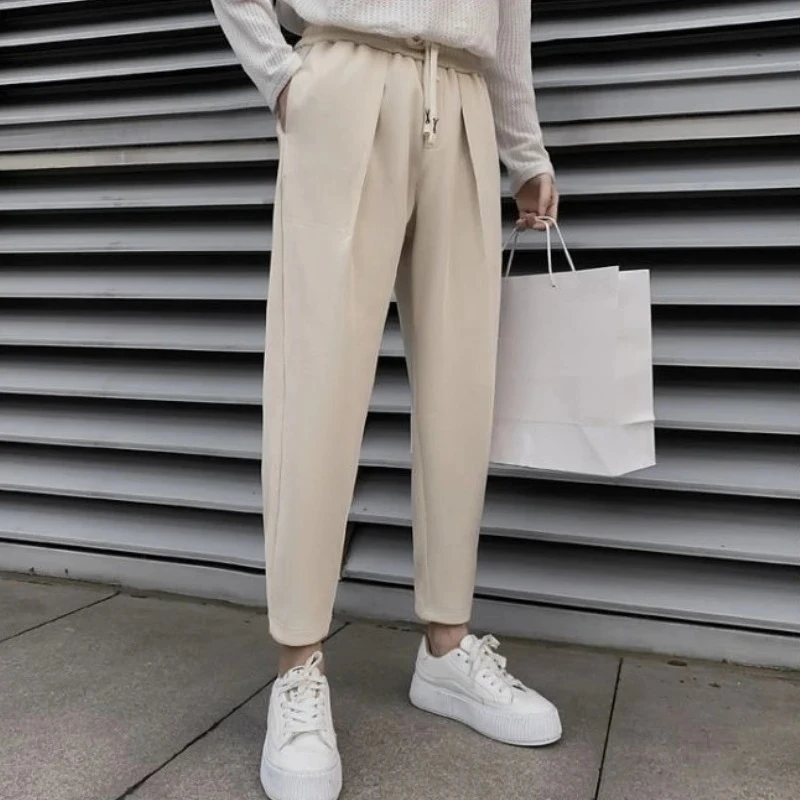 

Мужские спортивные брюки, однотонные вельветовые тонкие спортивные штаны с карманами для мужчин, модные хаки, Harajuku Y2k, корейские удобные крутые брюки