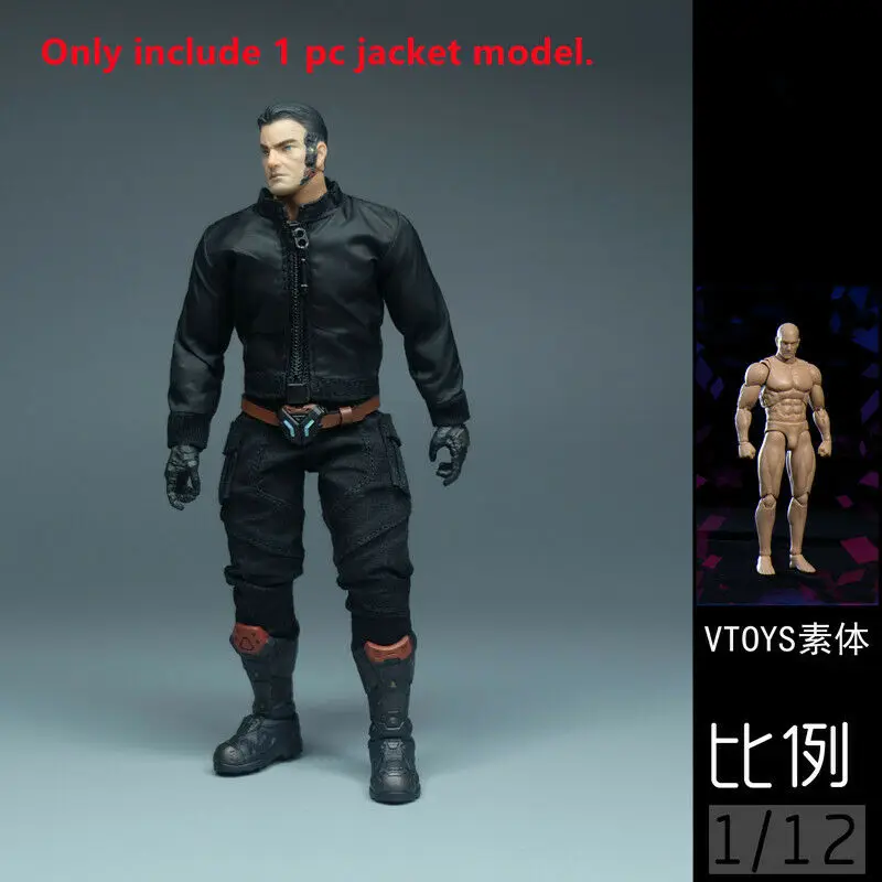 

1/12 Scale Trendy Jacket Model for 6" VTOYS Strong Body Figure