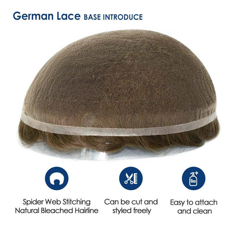 Gloryhair-GL الشعرية الاصطناعية الرجال الشعر المستعار شحن مجاني إلى البرازيل شعر مستعار رجل دروبشيبينغ نظام استبدال الشعر #4