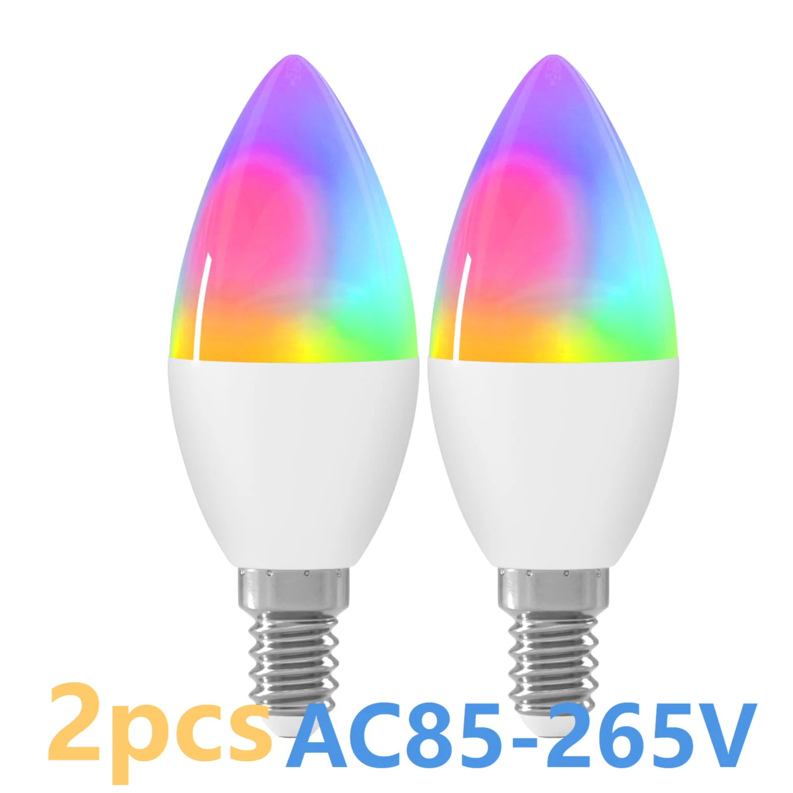 

Smart Candle Lamp 85V-265V Wifi Bluetooth APP Control C37 5W Dimmable RGBCW Colour Changing LED Bulb 2700-6500K Smart Life