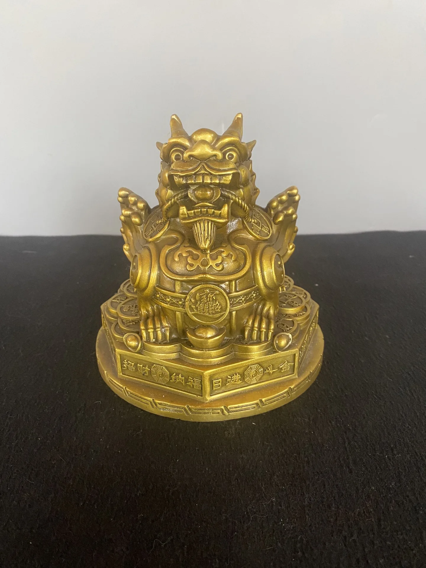 Old Brass Antique color Tota Kings  Li Jing stupa immortal Standing Buddha Study screen Amass wealth Ornaments