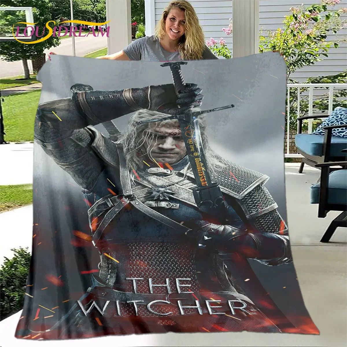 The Witcher Game Gamer Soft Plush Blanket,Flannel Blanket Throw Blanket for Living Room Bedroom Bed Sofa Picnic Cover Bettdecke