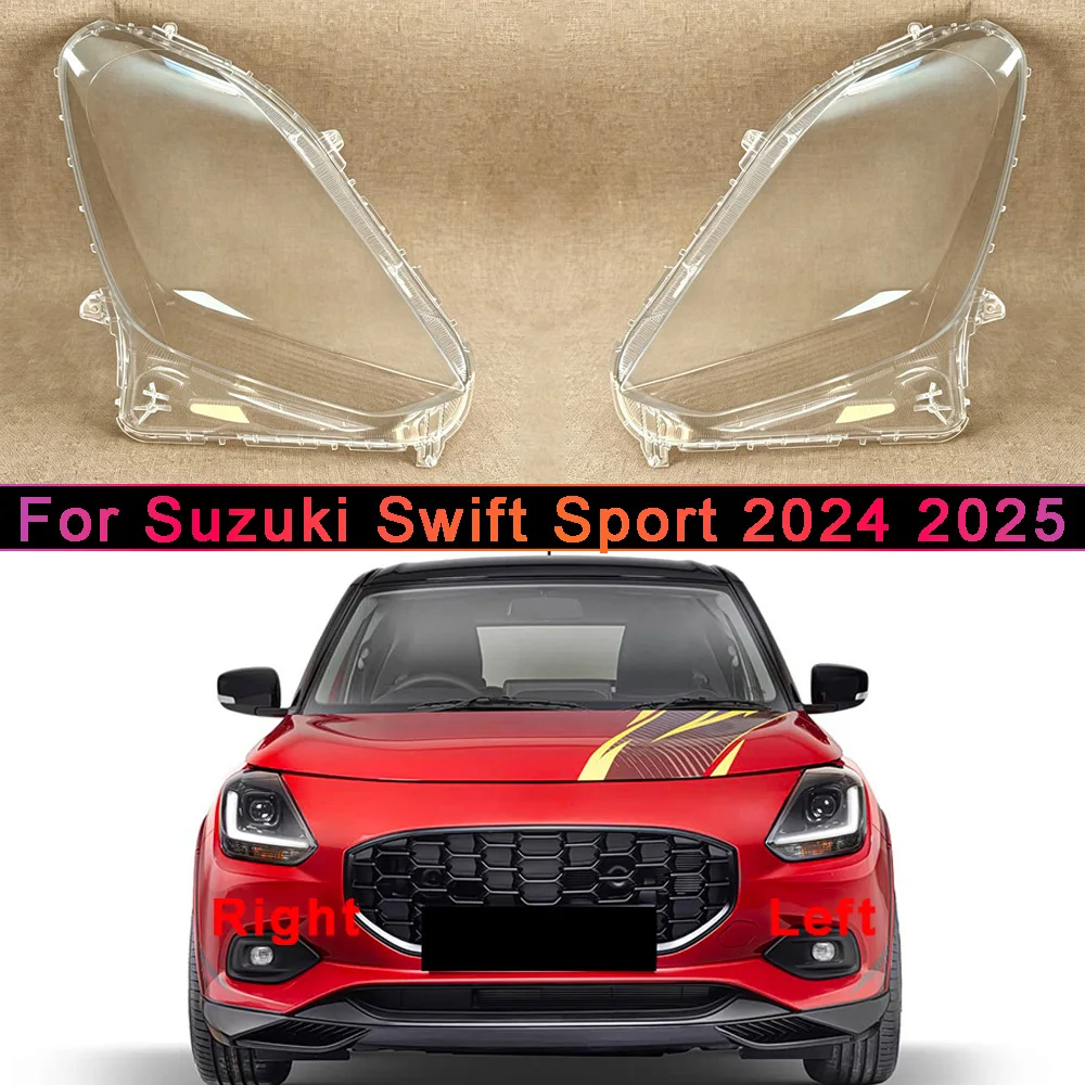 Car Accessories Transparent Headlight Shade Cover Lampshade Case Headlamp Shell Lens Plexiglass For Suzuki Swift Sport 2024 2025