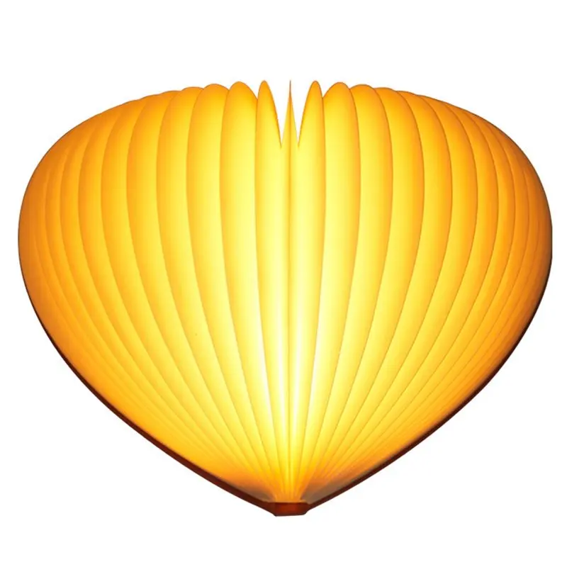 

GYTB-складная книжная лампа, светодиодная книжная лампа в форме сердца, 4-цветная ночная лампа из волшебной бумаги для домашнего декора и подарков