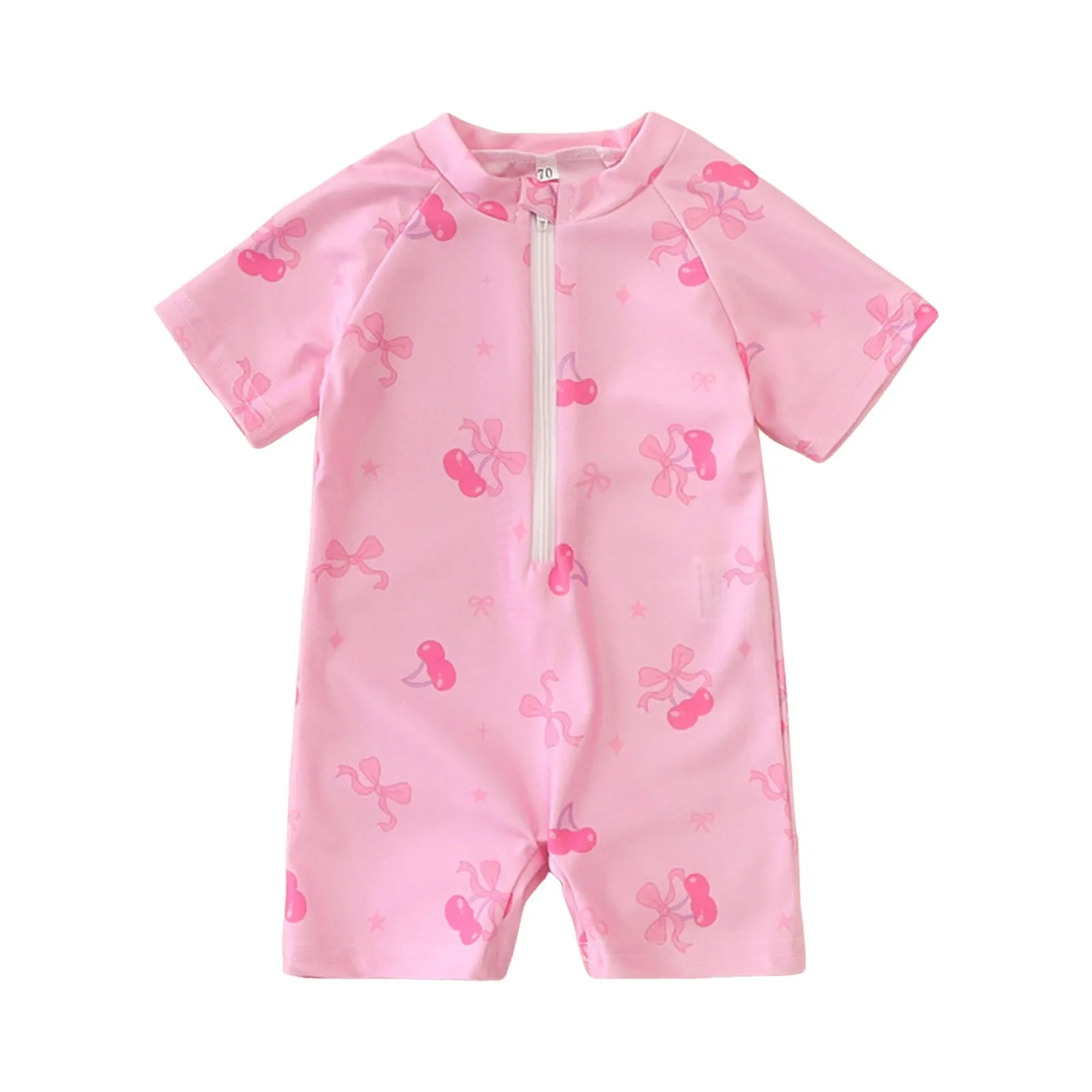 

5t Girls Swim Toddler Baby Boy Girl Swimsuit Print Bathing Suit Short Sleeve Zipper Rash Guard Infant Swimwear Swimsuit Boy