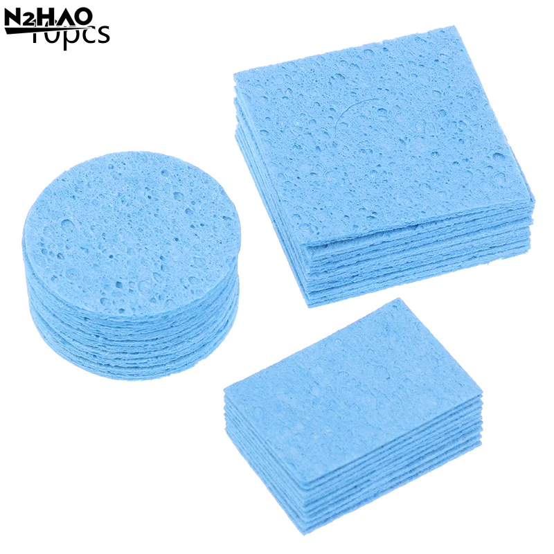 10pcs/lot  Iron Sponge Blue Soldering Sponge For BGA Soldering Iron Tip Cleaning Welding Head Cleaner Tools Welding Material