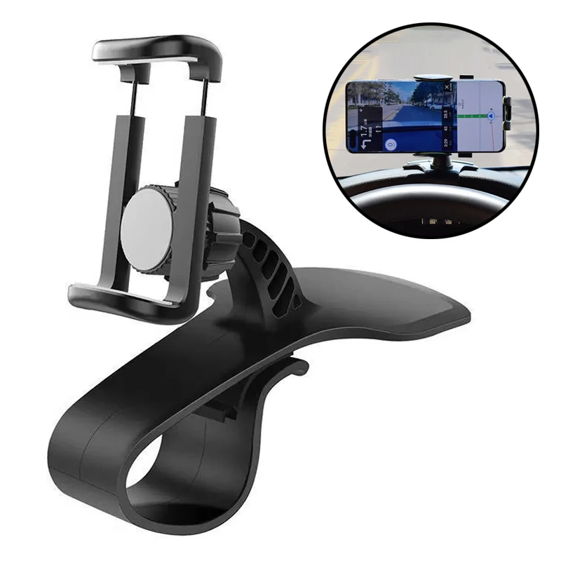 Car Mobile Phone Holder Easy Clip Mount Stand Panel Multi-Functional Universal Dashboard GPS Navigation Bracket Holder