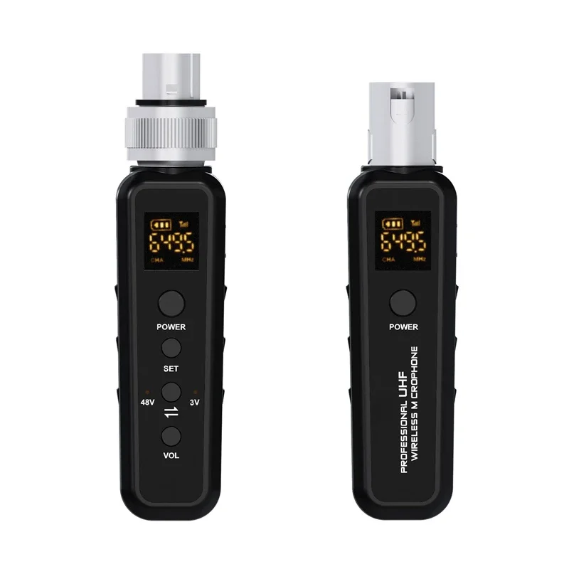 XLR Transmitter and Receiver Microphone Wireless System UHF Wireless Microphone Converter for Dynamic Microphone Guitar