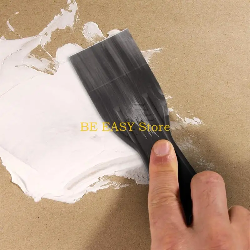 E28F 15Piece Plastic Putty Scrapers Cutter Set with Straight and Curved Scrapers Edges for Applying Wall Putty, Smoothing