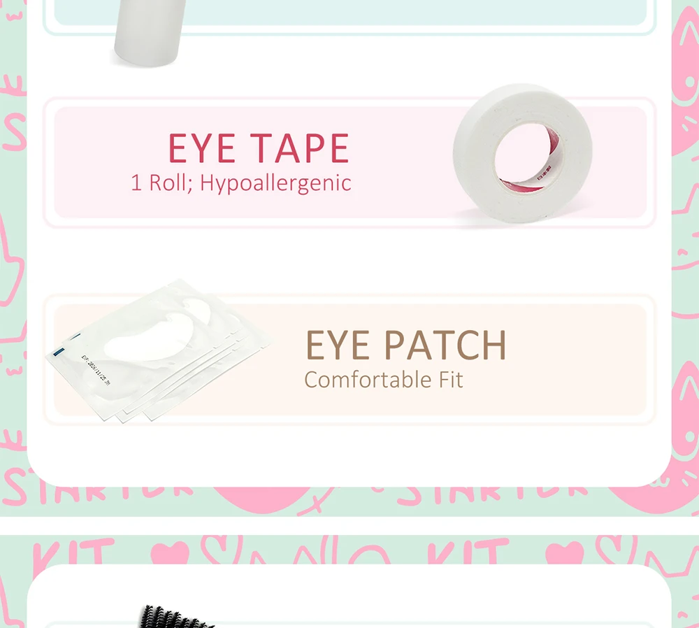 DIYDAY Lash Starter Kit Set für Anfänger, individuelles klassisches 3D-W-Wimpernverlängerungs-Wimpernzubehör, Make-up-Werkzeug-Set – Detail 7
