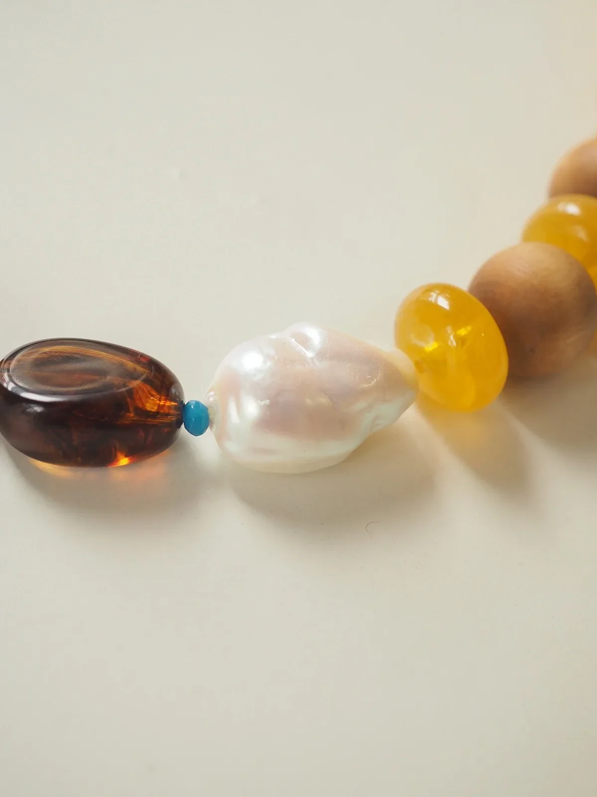 Boho Necklace for Women Vintage Multicolor Charm Necklace Natural Gemstones Baroque Pearl Pendant Summer Bohemian beaded Jewelry