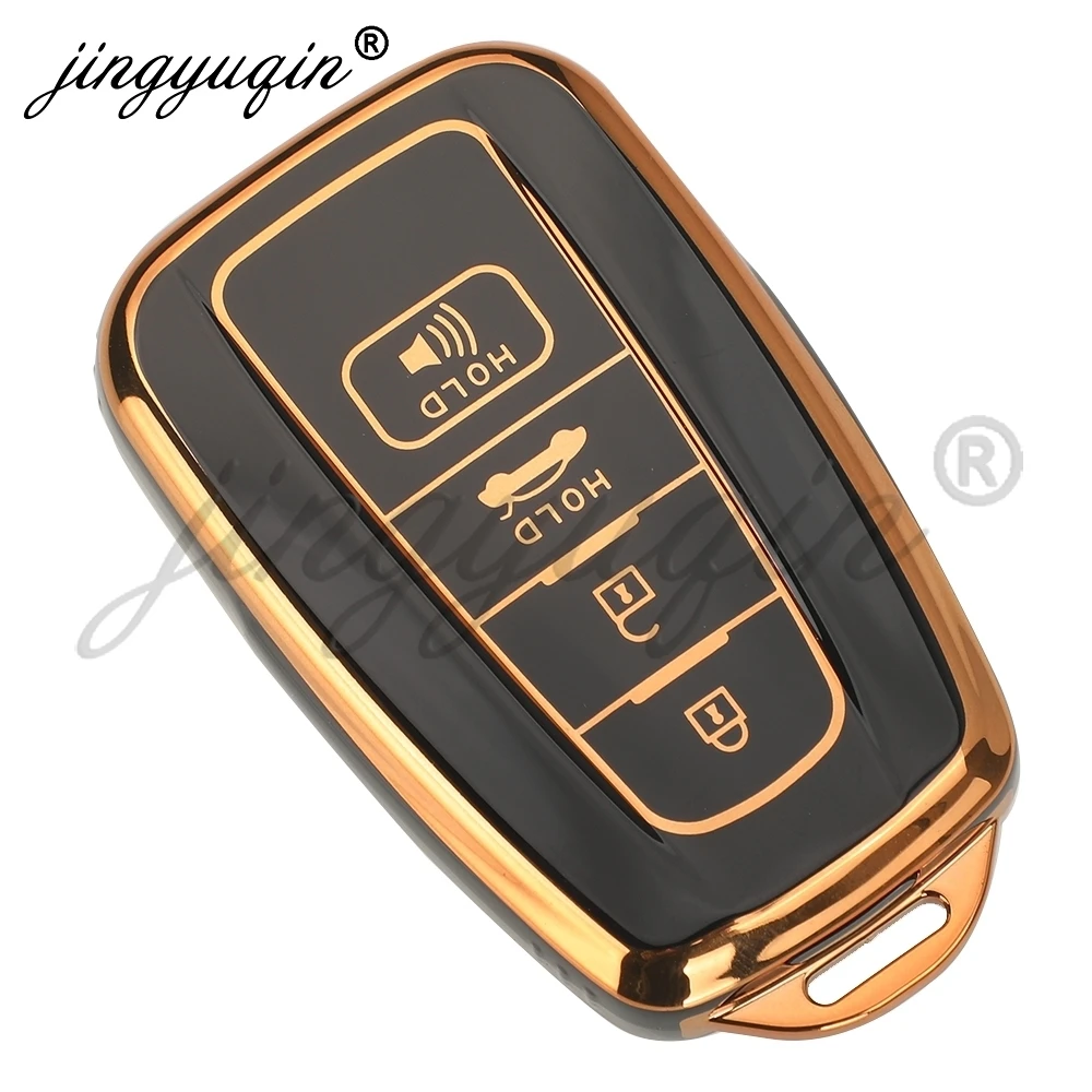 jingyuqin TPU Pokrowiec na kluczyk zdalnego sterowania do Toyoty CHR Camry Corolla RAV4 Highlander C-HR Prius Land Cruiser Prado 4 przyciski — zdjęcie 3