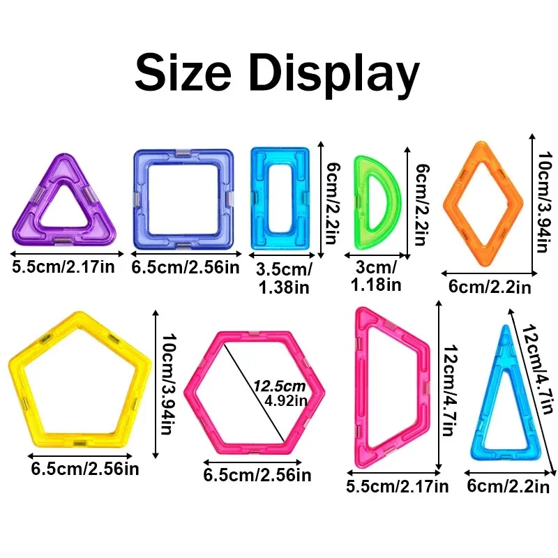 어린이용 자석 장난감, 빅 사이즈 플러스, 마그네틱 빌딩 블록, 디자이너, 건축자 세트, 소년 소녀, 어린이용 장난감