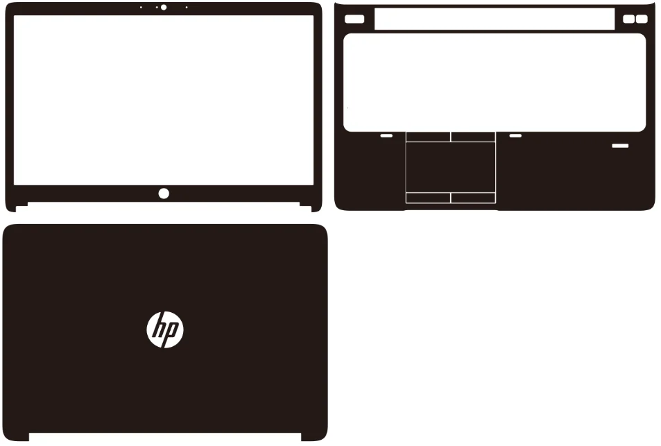 

Pre-cut Black Matte Frosted Skin Sticker Cover For Hp Probook 650 G1