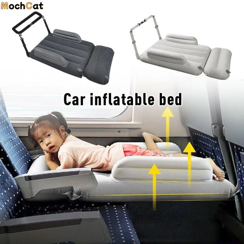 

Car Seat Pedals Bed Travel Child Inflatable Mattress Hammock Seat Extender Baby Air Bed Long Distance Solid Color Sleep Artifact