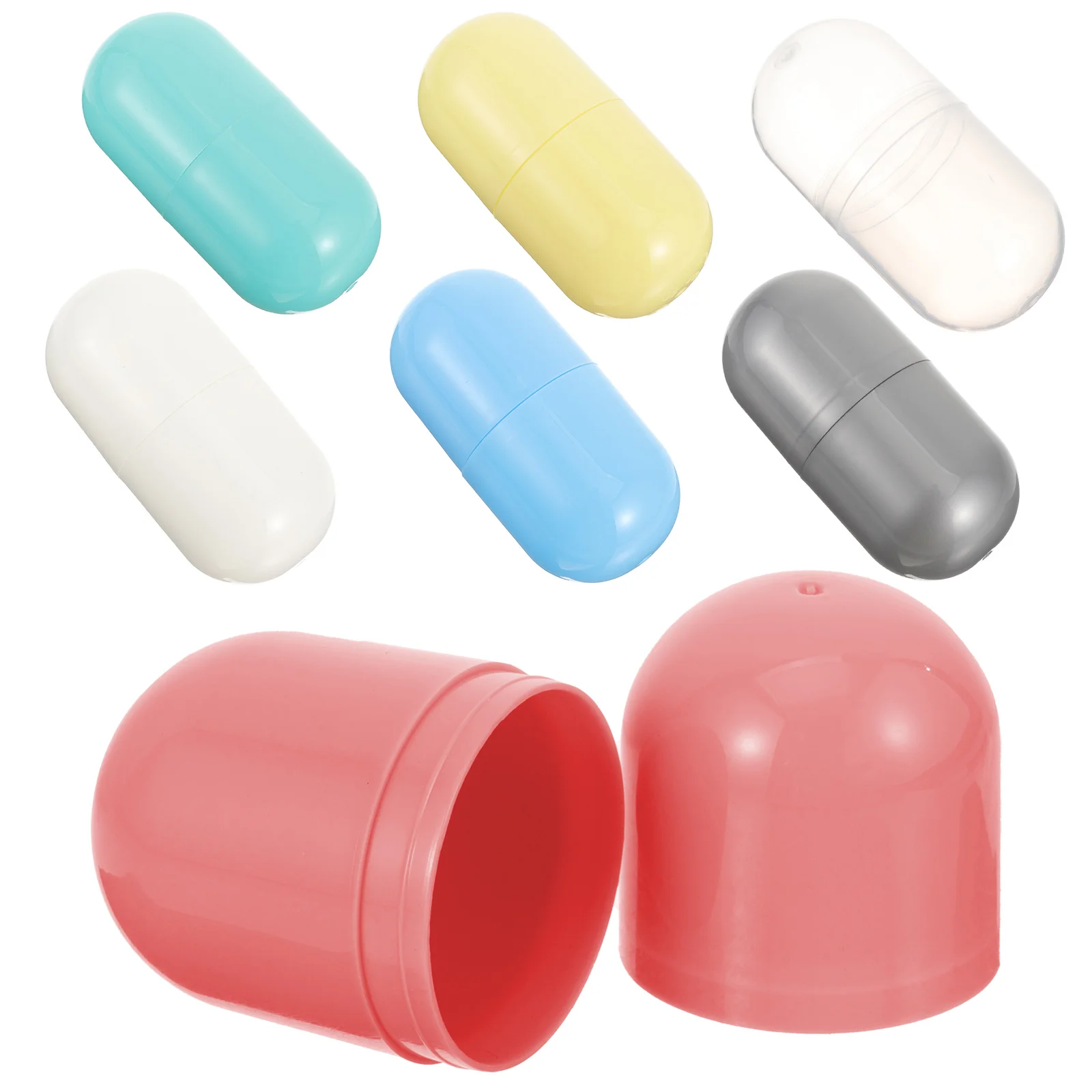 

7Pcs Capsule Shaped Plastic Boxes Easter Gift Stuffers Fillable Candy Storage Containers Toys PartyDecoration HolidayDIY