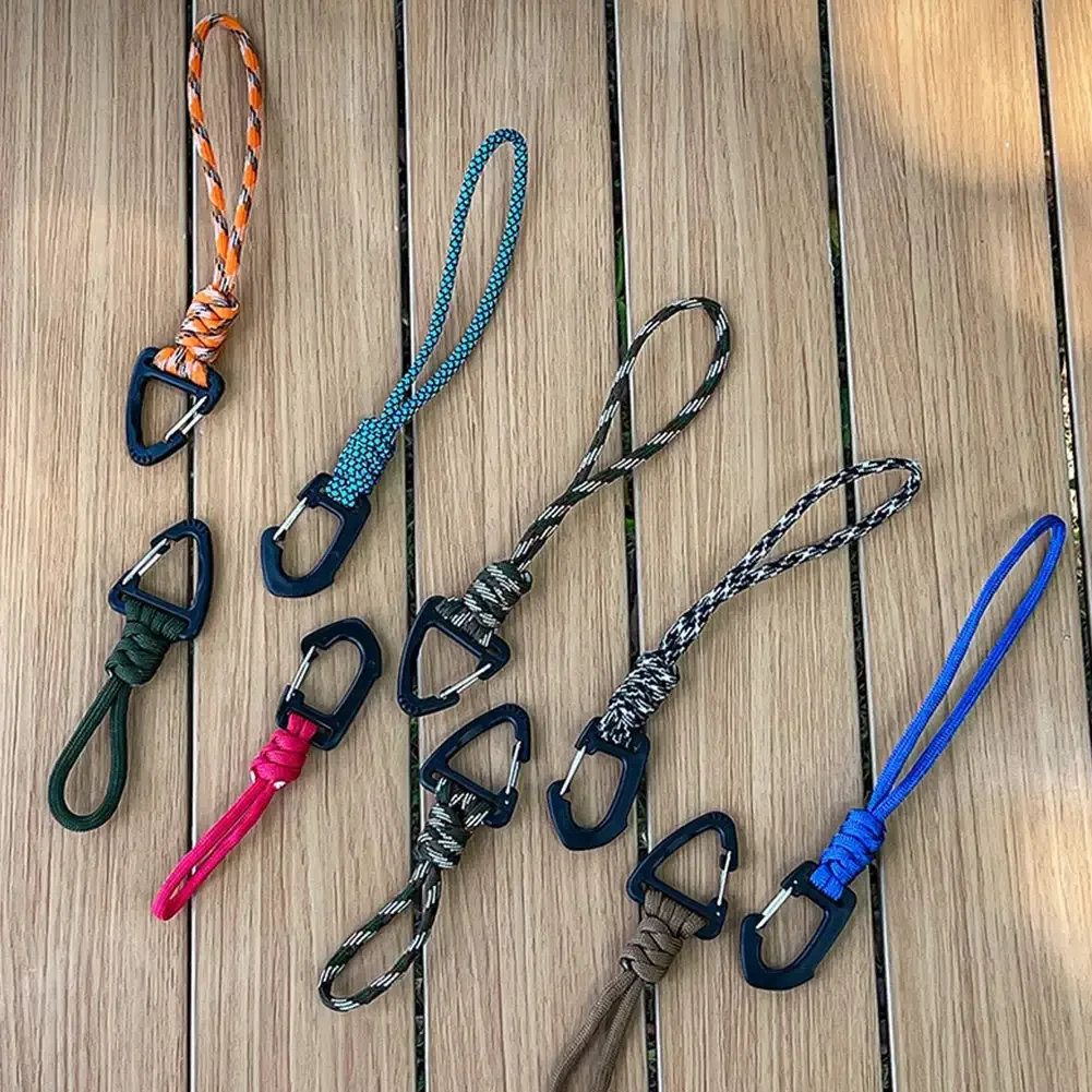 Anti-Theft Umbrella Rope Hand-Woven Keychain Outdoor Wrist Camera Lanyard Anti-Loss Key Rope ID Belt Outdoor Tools