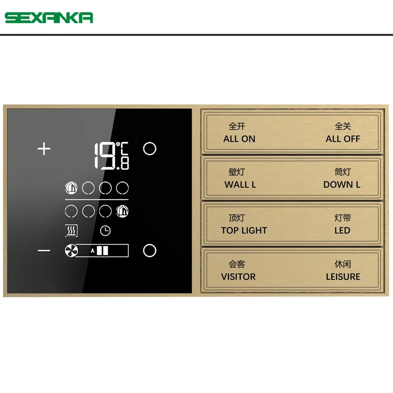 Sesanka KNX EIB produsen profesional, bangunan pintar sistem kontrol Panel sentuh KNX layar sentuh 4 inci