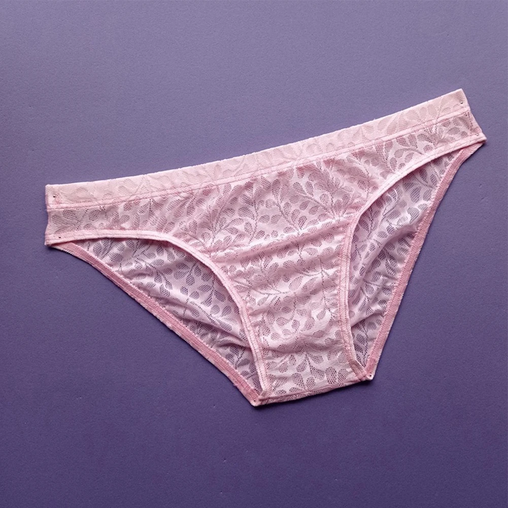 

Casual Men Underwear Skin Friendly Fitness Panties Lingerie Briefs Breathable No Pouch Panties Solid Color