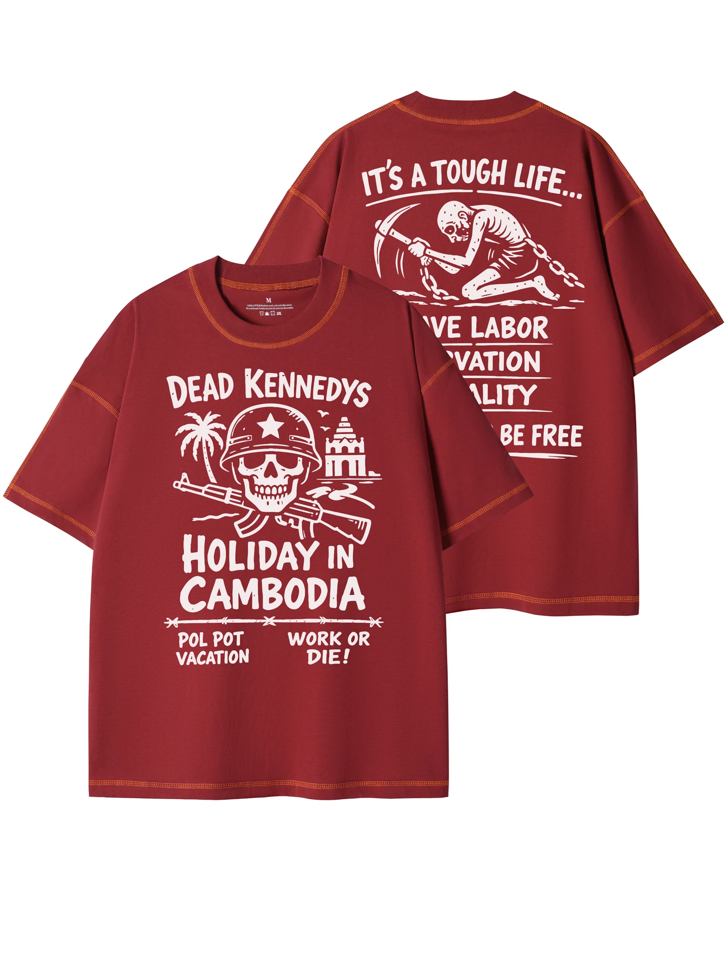 Dead Kennedys Band Retro American Street Style Loose Fit round Neck Short Sleeve T-Shirt Pure Cotton Breathable Youth Fashion