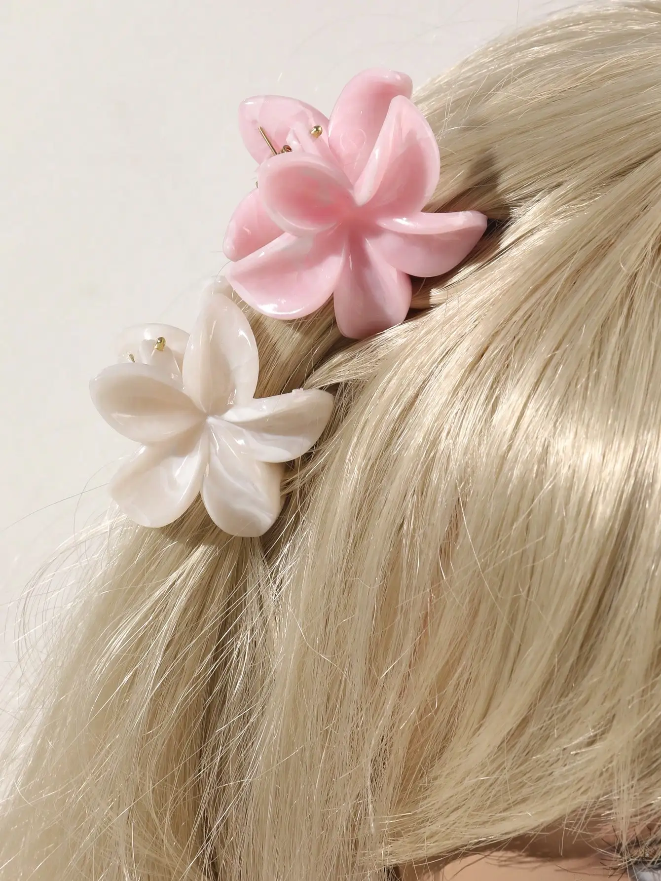 4 Stück mehrfarbige Blumen-Haarklammern für Frauen und Mädchen, rutschfest, niedlich, modisch, Haarschmuck, kleine Haarnadel, Krabben-Haarspange-Stil – Detail 28