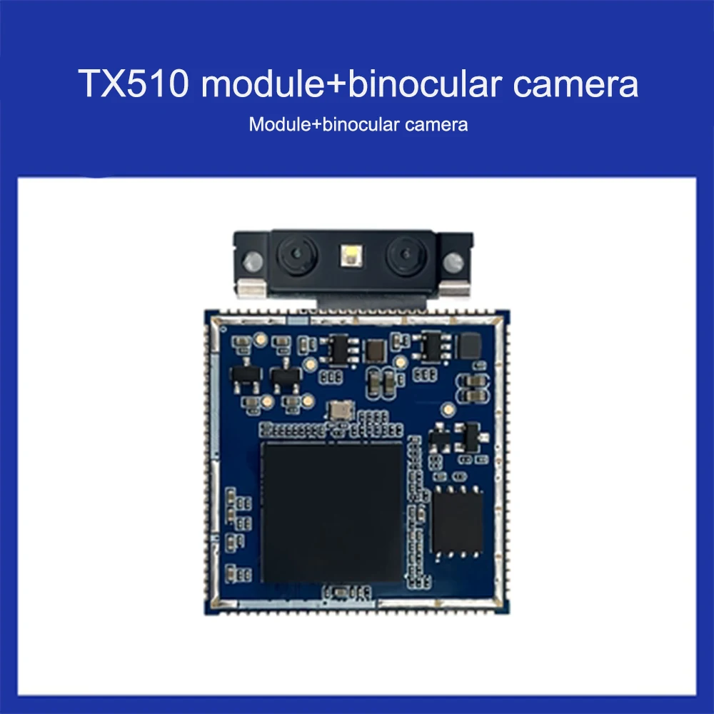 

TX510 AI Face Recognition Module Live Detection Identification Serial Port Communication Screen Test Board 3D Binocular Camera