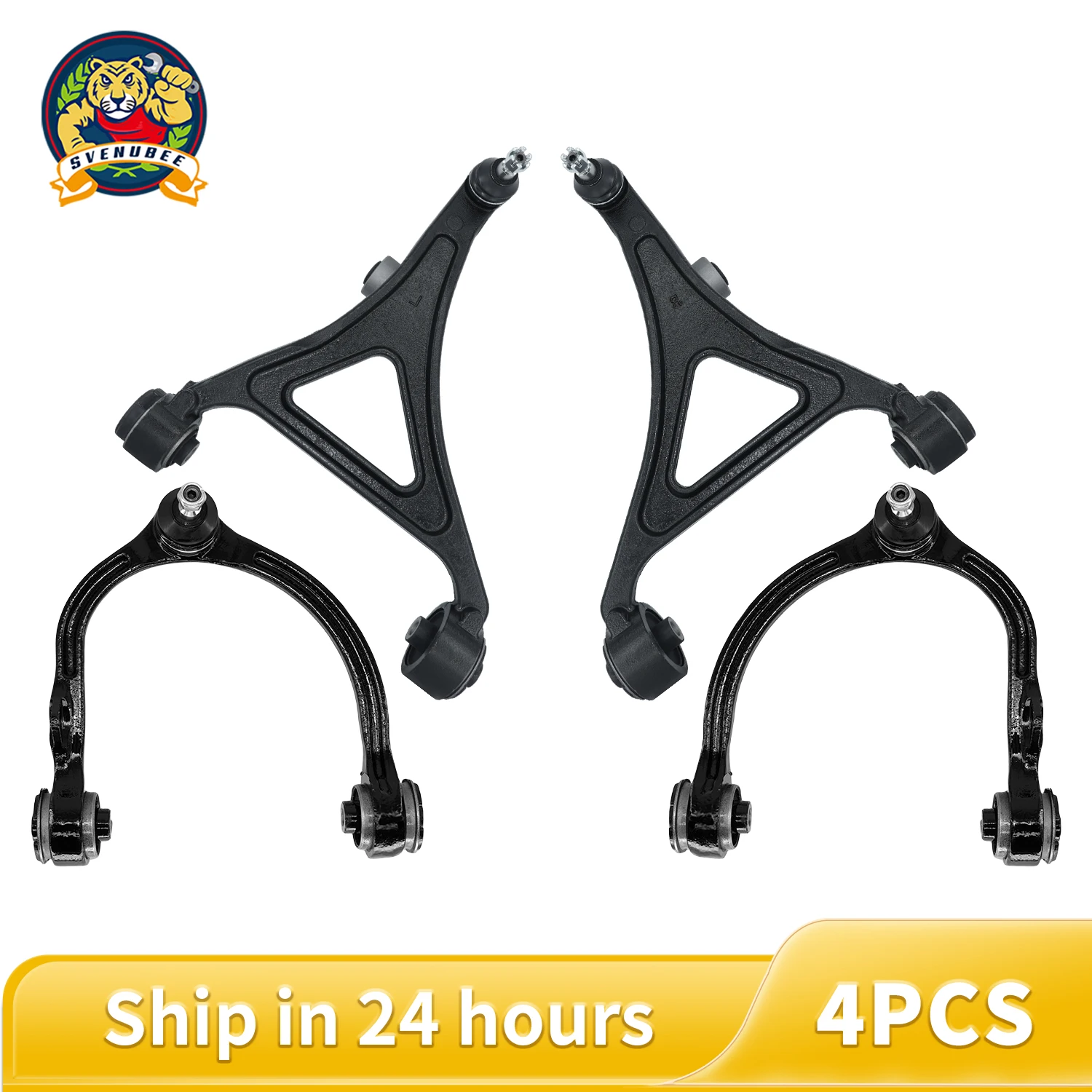Svenubee 4Pcs Front Lower Upper Control Arm Assembly Kit for Chrysler 300 Dodge Challenger 2012 - 2019 2020 2021 2022